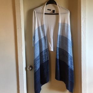 Blue and white VS Hi-Lo Cardigan/Wrap